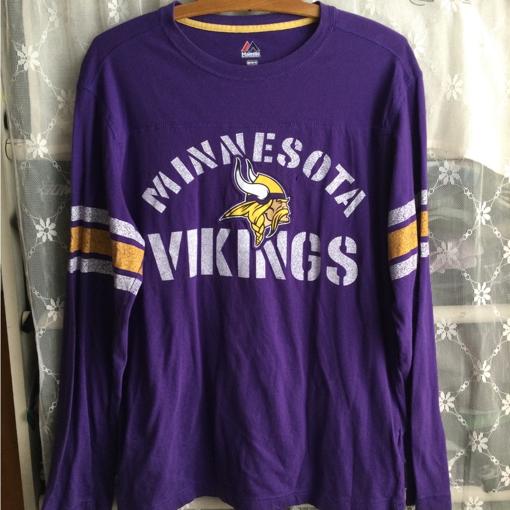 Minnesota Vikings Purple Long-Sleeve Crew Neck Shirt